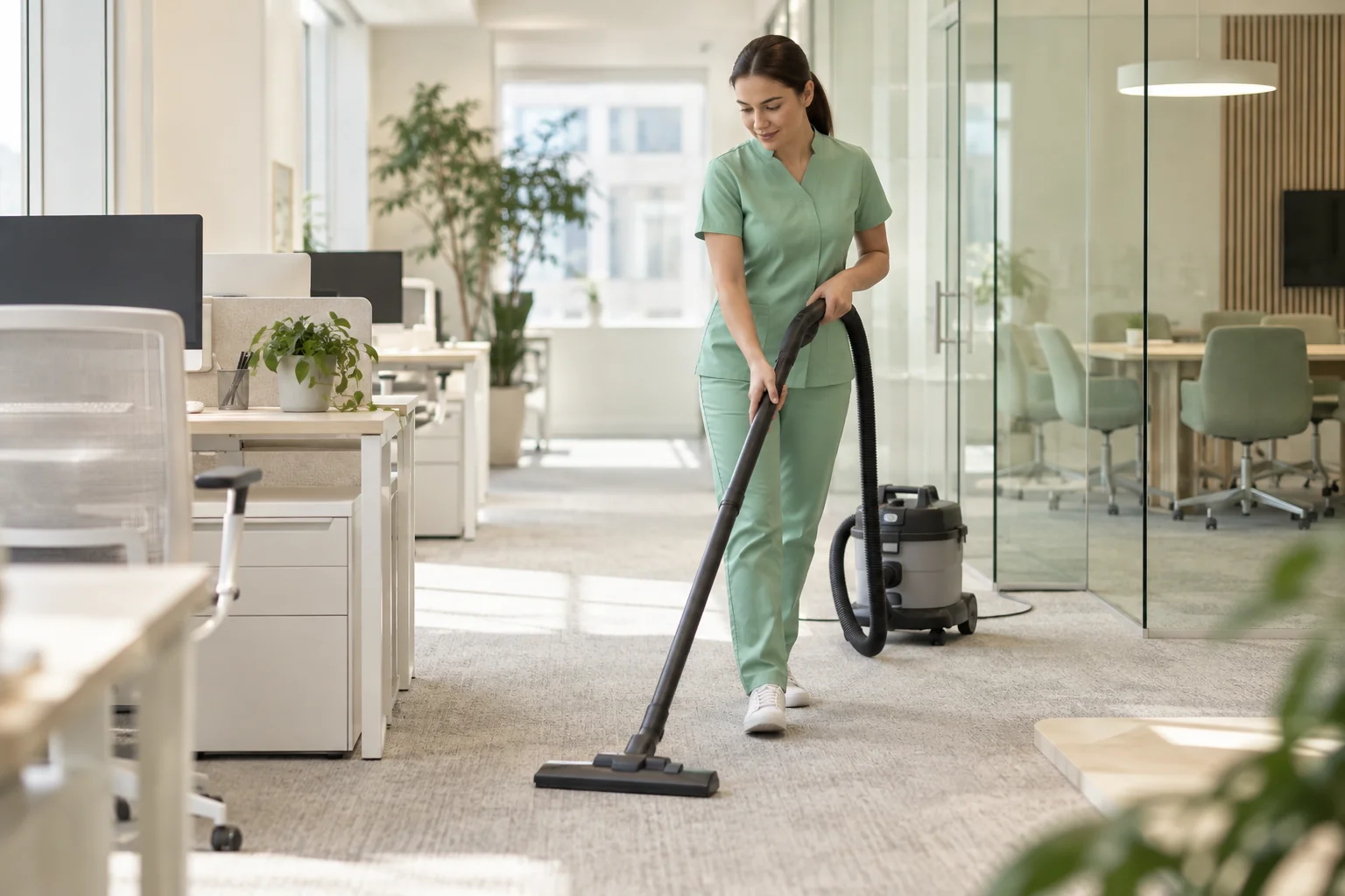Уборка современного офиса